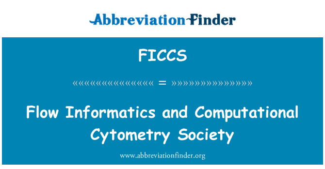 FICCS: Aliran maklumat dan pengiraan Cytometry masyarakat