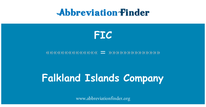 FIC: Falkland Islands konpayi