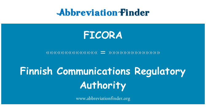 FICORA: Finska Communications Regulatory Authority