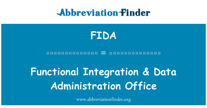 FIDA: Funkcionalna integracija & podataka uprava