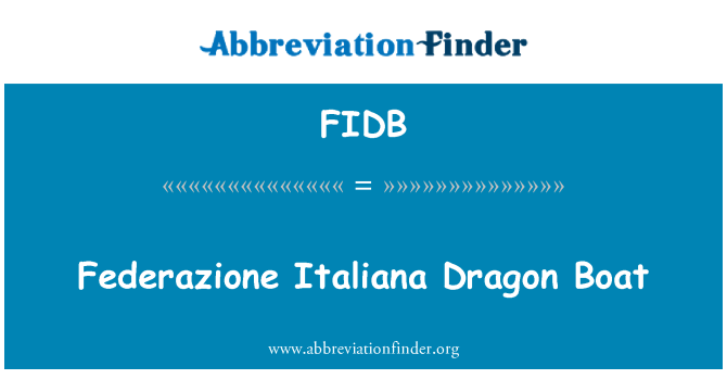 FIDB: Federazione Italiana Dragon Boat