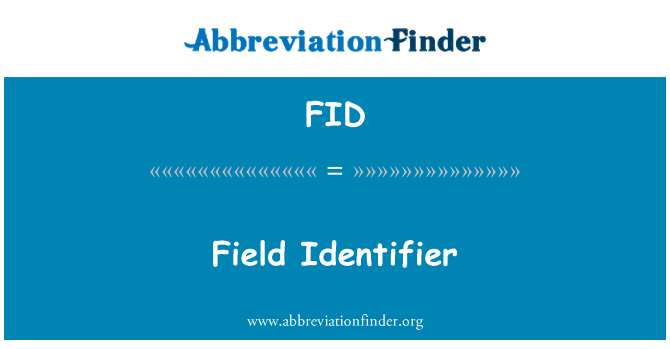 FID: Identifikator polja