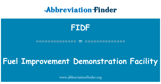 FIDF: Gaz amelyorasyon demonstrasyon plant