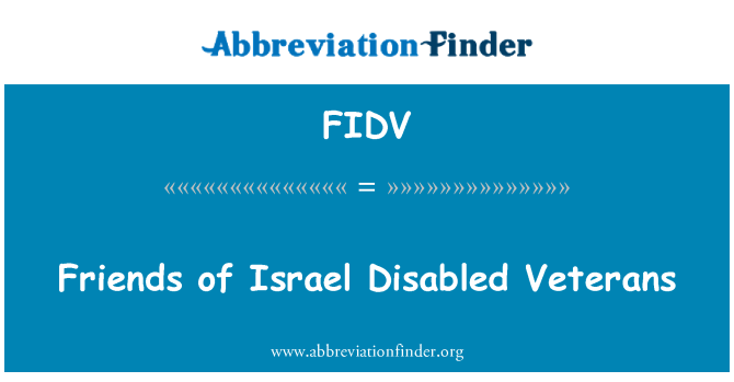 FIDV: Ħbieb ta ' l-Iżrael diżattivat Veterans