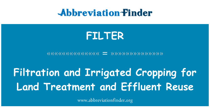 FILTER: Filtration ak Découpage pou peyi tretman an Réutilisation Effluent