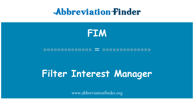 FIM: Filterstyring interesse