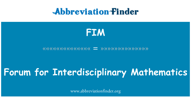 FIM: Forum dla interdyscyplinarnego matematyka