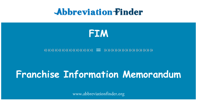 FIM: Franczyzy informacje uzupełniające