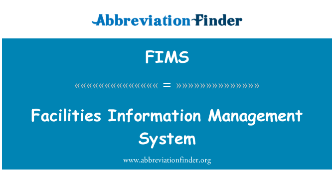 FIMS: Létesítmények Information Management System
