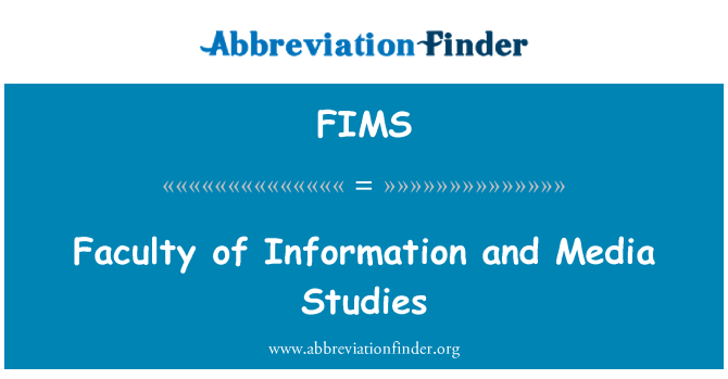 FIMS: Fakultāte, informācijas un mediju pētījumi