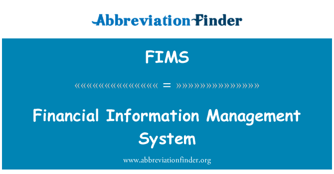 FIMS: Фінансова інформаційна система управління