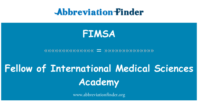 FIMSA: Collègues de entènasyonal medikal Akademi syans yo