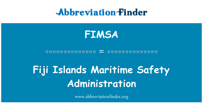 FIMSA: Fiji Islands Maritime Safety Administration