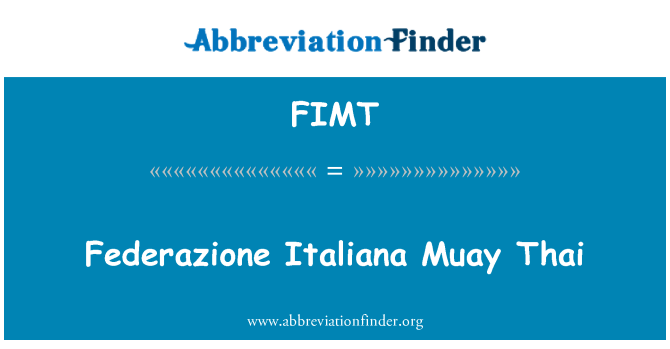 FIMT: Federazione Italiana Muay Tajlandiżi