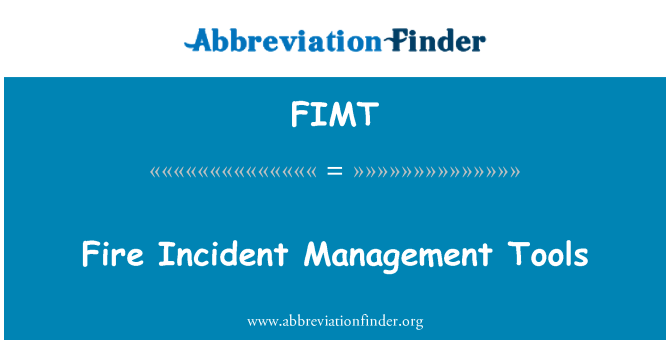 FIMT: Għodod ta ' l-inċident ta ' l-amministrazzjoni tan-nar