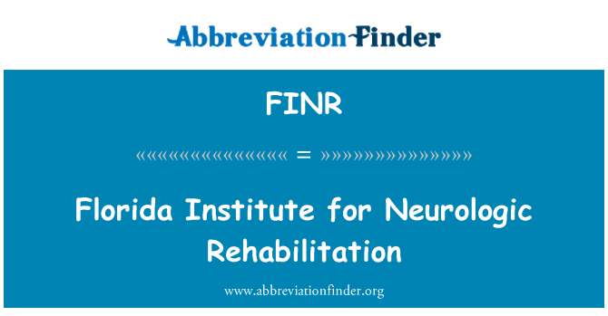 FINR: Florida Institute pro neurologické rehabilitace