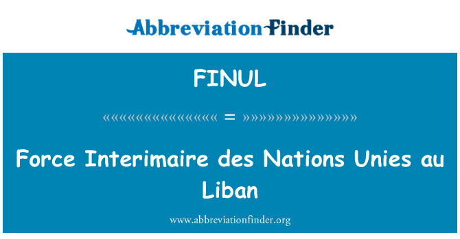 FINUL: Tvinge Interimaire des Nations Unies au Liban