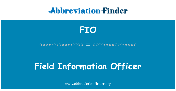 FIO: Feltet informationsmedarbejder