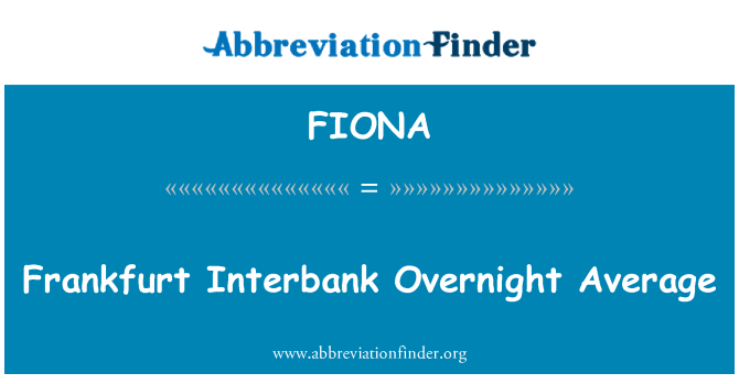 FIONA: 法蘭克福銀行同業隔夜平均