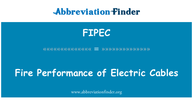 FIPEC: 電気ケーブルの耐火性能