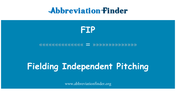 FIP: Fielding oberoende Pitching