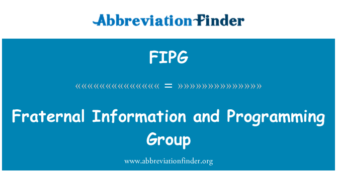 FIPG: Bratske podataka i programiranje grupe