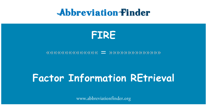FIRE: Prikupljanje informacija faktor