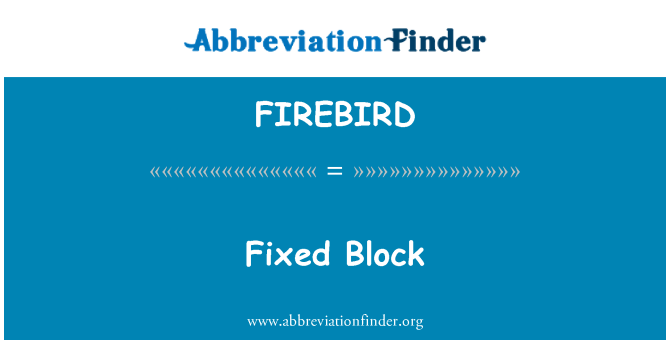 FIREBIRD: בלוק קבוע