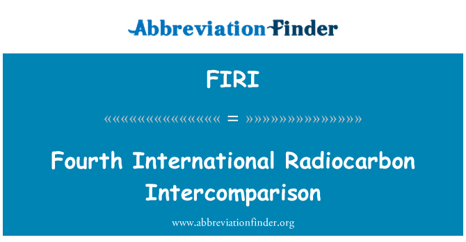 FIRI: Četrti radiokarbonsko mednarodnega primerjalno