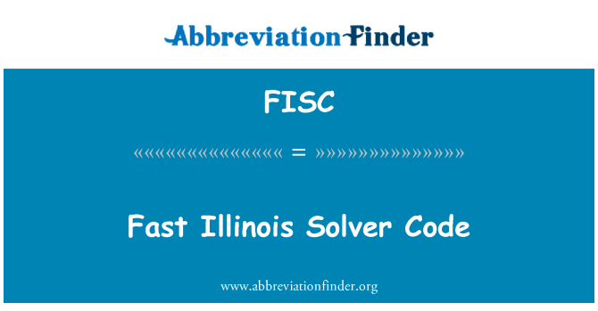 FISC: Brzo Illinois Solver kod