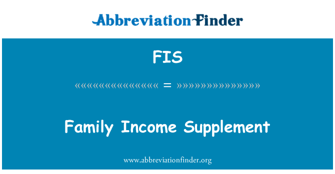 FIS: Добавка към семейния доход