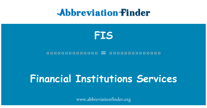 FIS: Finantsasutuste teenused