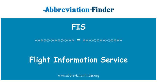 FIS: Flyrejse informationsservice