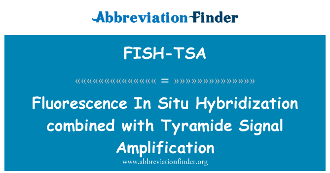 FISH-TSA: Fluorescence v Situ hybridizace v kombinaci s Tyramide zesílení signálu