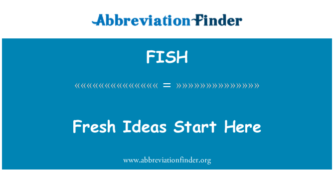 FISH: Bidu ta ' ideat friski hawn
