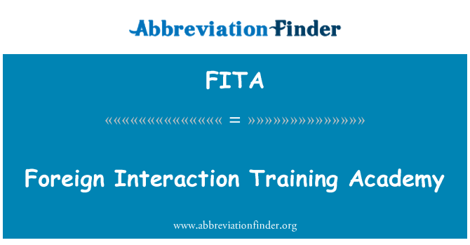FITA: Tuji interakcije Training Academy