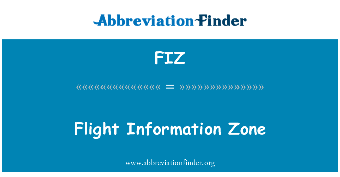 FIZ: Letalske informacije cone