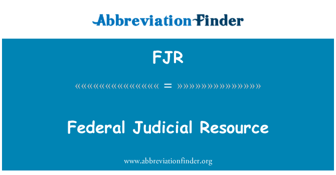 FJR: الموارد القضائية الاتحادية