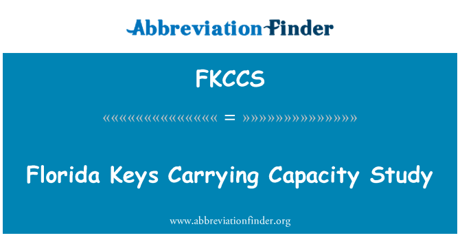FKCCS: Florida Keys kandevõime uuring