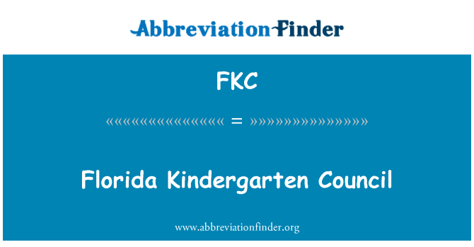 FKC: مجلس رياض الأطفال في ولاية فلوريدا
