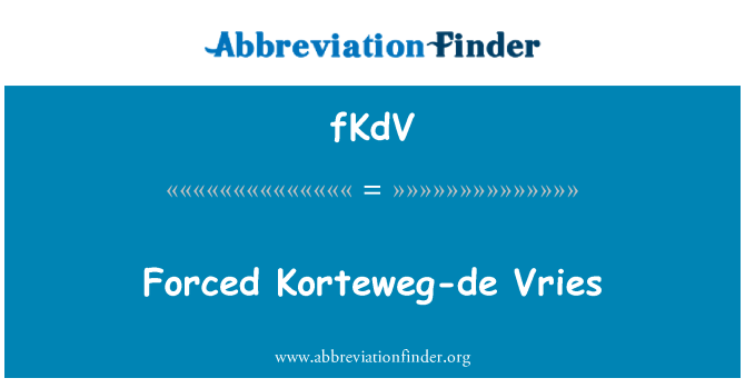 fKdV: Nucené Korteweg-de Vries