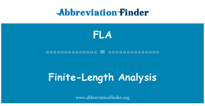 FLA: 有限長度分析