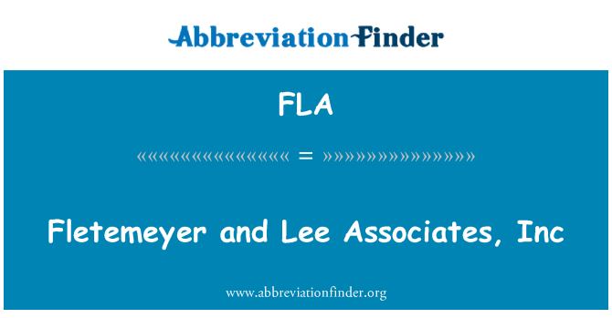 FLA: Fletemeyer şi Lee Associates, Inc