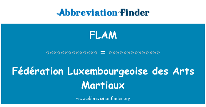 FLAM: Fédération Luxembourgeoise des Arts Martiaux