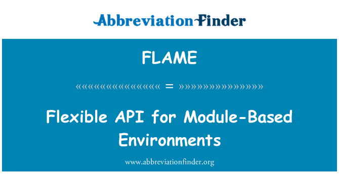 FLAME: Fleksibilan sustav API za modul bazira