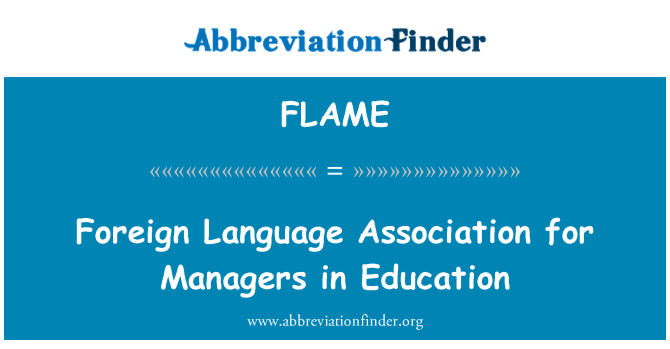 FLAME: Gymdeithas iaith dramor ar gyfer rheolwyr mewn addysg