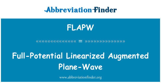 FLAPW: Full-Potential Linearized Augmented Plane-Wave
