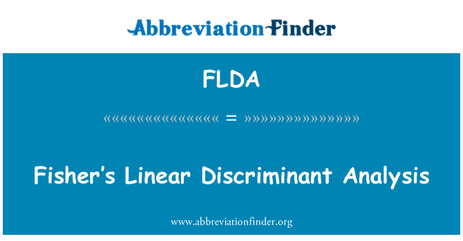 FLDA: Analiżi ta ' l-Discriminant lineari Fisher tal