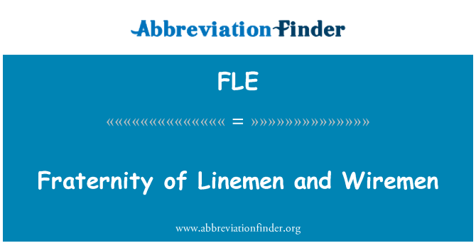 FLE: Soupsonnen de Linemen Et Wiremen
