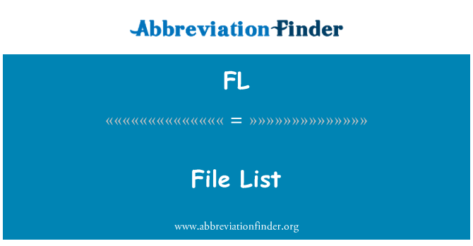 FL: Lista de fişiere